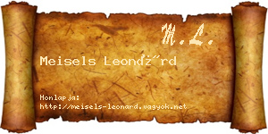 Meisels Leonárd névjegykártya