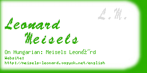 leonard meisels business card